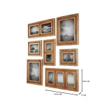 Home Decorators Collection Natural Wood and Gold Gallery Wall Picture Frame Set, 7-Piece thumbnail 2