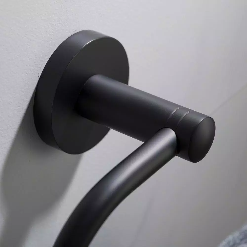 Kraus Elie Matte Black Solid Brass Hand Towel Ring