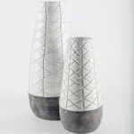 Mercana Harrier II Large White Geometric Ceramic Table Vase thumbnail 4