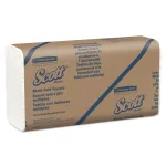 Scott Essential Multi-Fold White Paper Towels, 9.2 x 9.4 in, 250 per Pack, 16 Packs per Carton thumbnail 1
