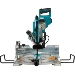 Makita 10 in. 15 Amp Dual-Bevel Sliding Compound Miter Saw with Laser and Folding Stand Kit thumbnail 2
