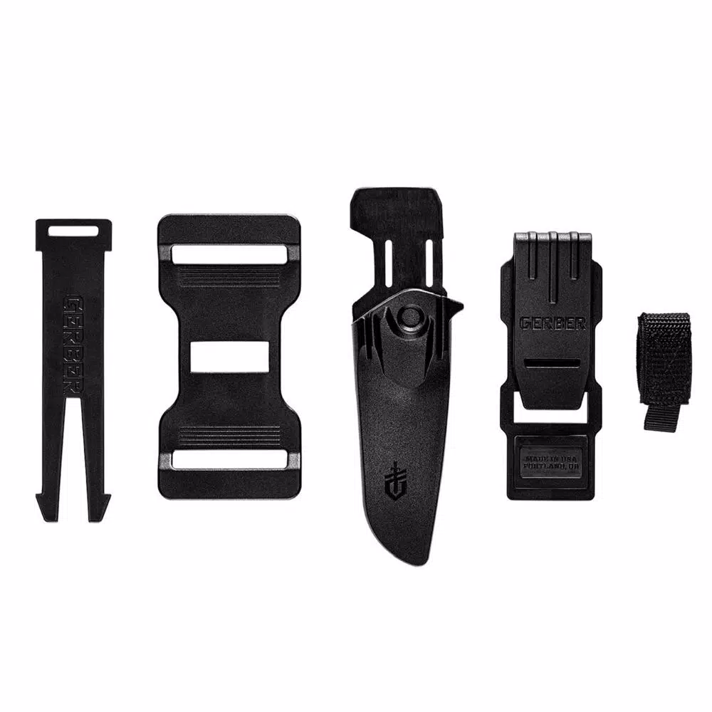 Gerber Principle 7.5 in. Fixed Blade Bushcraft Knife with Triple Mounting Sheath