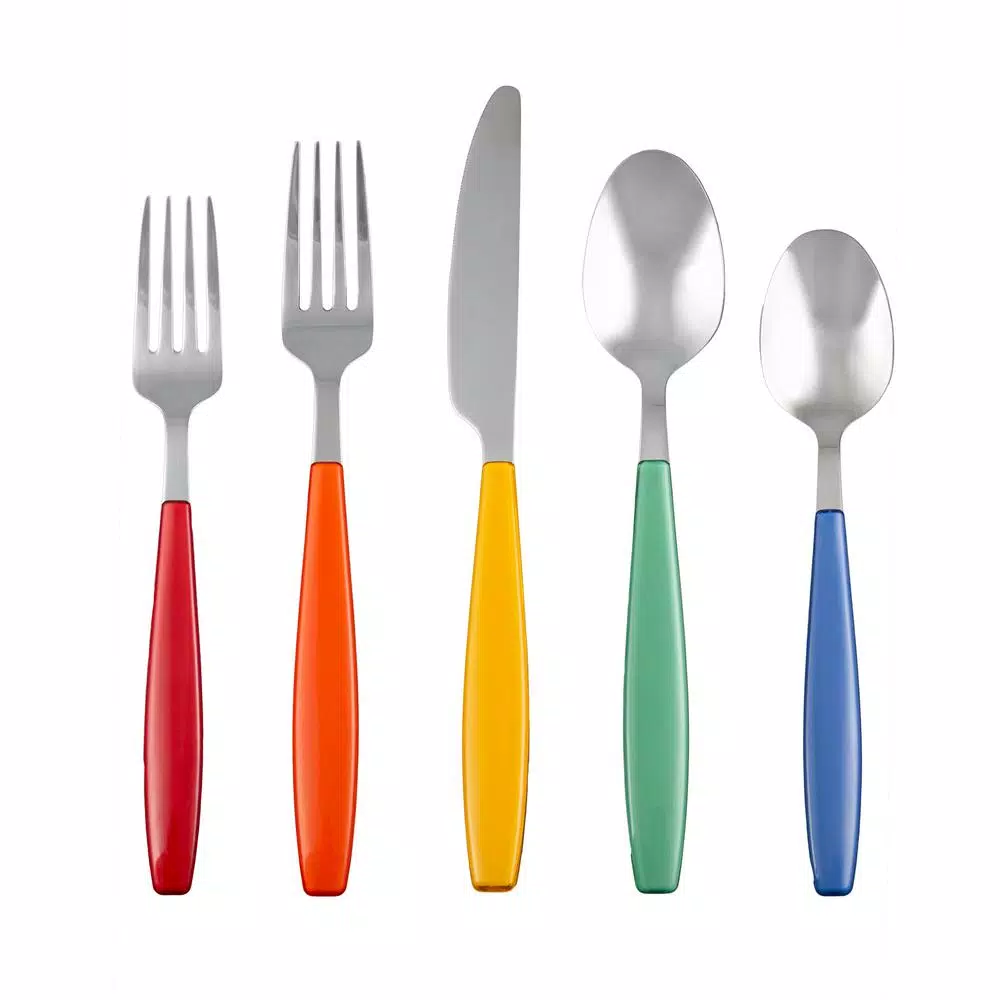 Fiesta Jamboree 20-Piece Flatware Set, Multi-Color 18/0 Stainless Steel, Service for 4
