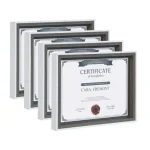 Kate and Laurel Gibson 8.5 x 11 in. Modern Document Picture Frame Set, Gray and White, 4-Pack thumbnail 1