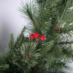 Winsome House 24 in. Artificial Pine and Cedar Wreath with Red Berries and Pinecones thumbnail 5