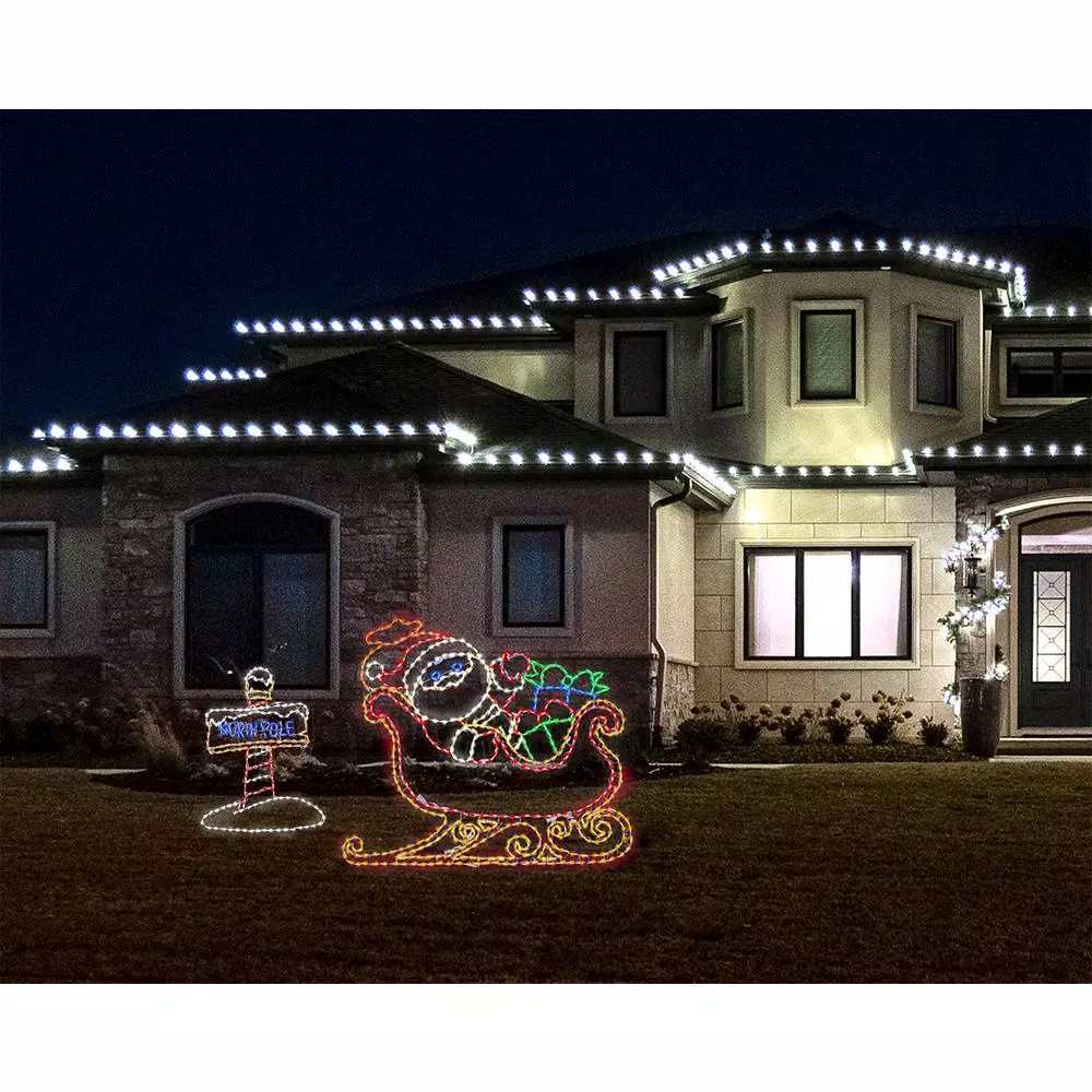 Fraser Hill Farm 48 in. North Pole Christmas LED Light Sculpture
