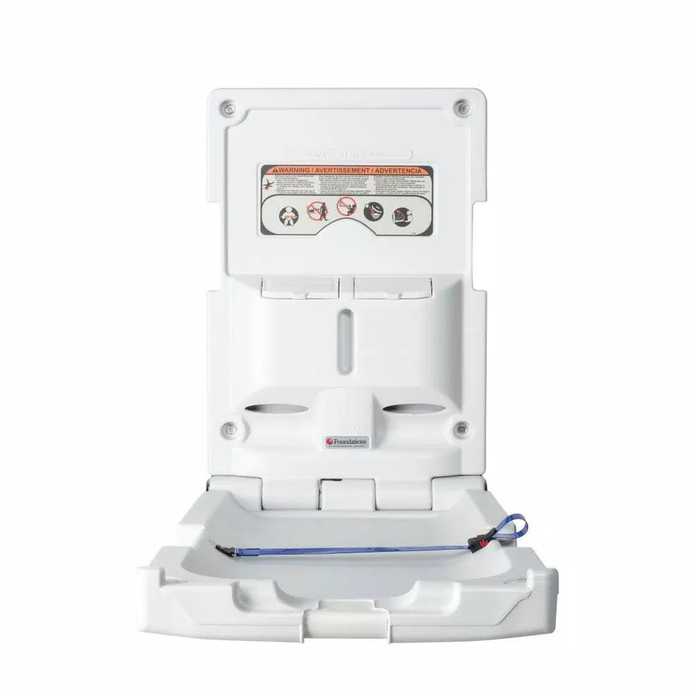 Foundations Classic Vertical Baby Changing Station with EZ Mount Backer Plate