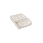 Real Solutions for Real Life White 6-Compartment 2-Tier Drawer Organizer for Office, Craft, and Kitchen Supplies thumbnail 1