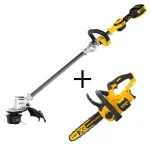 DEWALT 20V MAX Brushless Cordless String Trimmer & 12 in. Chainsaw Combo Kit thumbnail 1