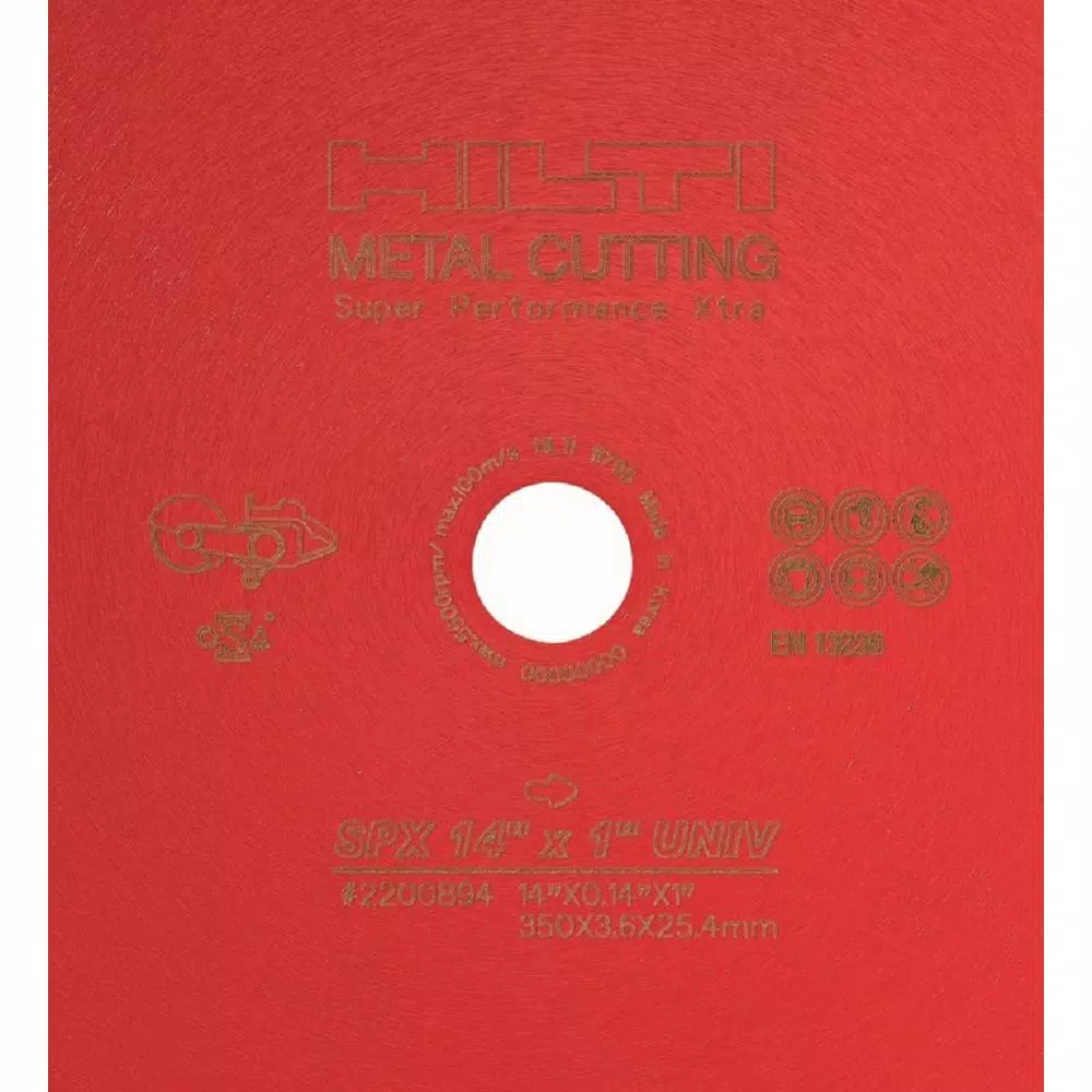 Hilti 14 in. x 1 in. SPX Diamond Metal Cutting Blade