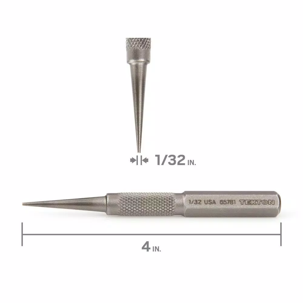 TEKTON 1/32 in. Nail Set, High-Carbon Steel Finishing Nail Punch