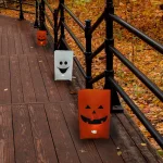 Northlight Halloween Pumpkin and Ghost Flickering Light Luminary Pathway Markers, Set of 3 thumbnail 4