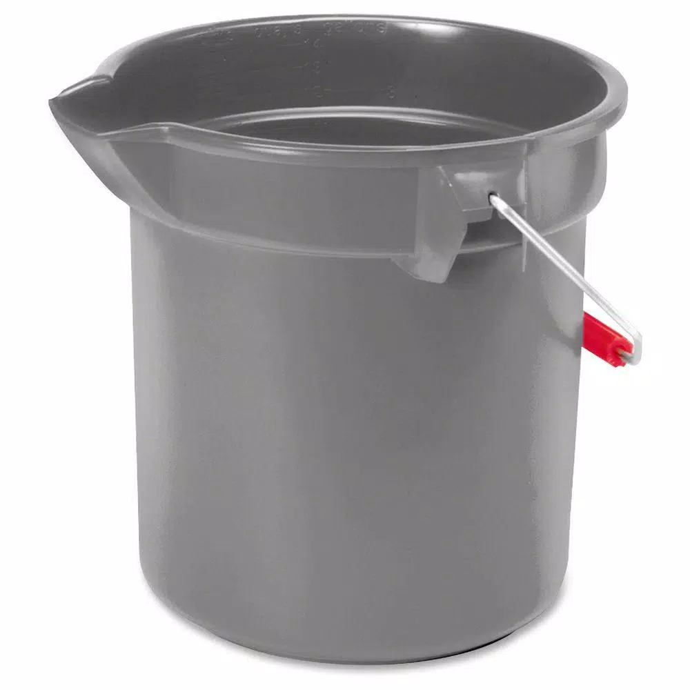 Rubbermaid Commercial Brute 2.5 Gallon Utility Bucket, Gray