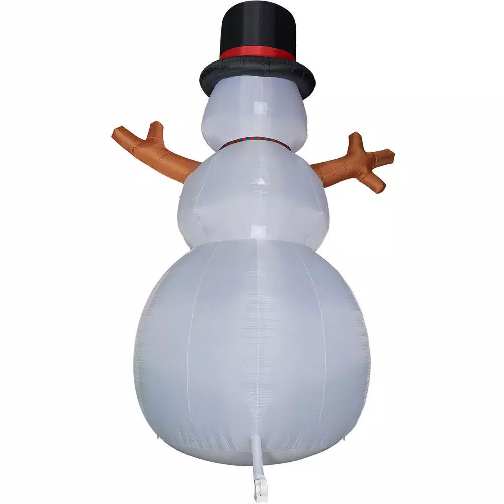 Fraser Hill Farm 20 ft. Jolly Snowman Christmas Inflatable with RGB Lights