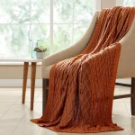 MODERN THREADS Cinnamon Cotton Oversized Cable Diamond Knit Throw Blanket thumbnail 1