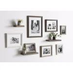 Kate and Laurel Bordeaux Rustic Farmhouse Gallery Wall Frame and Shelf Set, 10-Piece Multi/Gray Wood Collection thumbnail 5