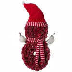 Fraser Hill Farm 25 in. Artificial Snowman Christmas Wreath with Red Hat and Striped Scarf thumbnail 1