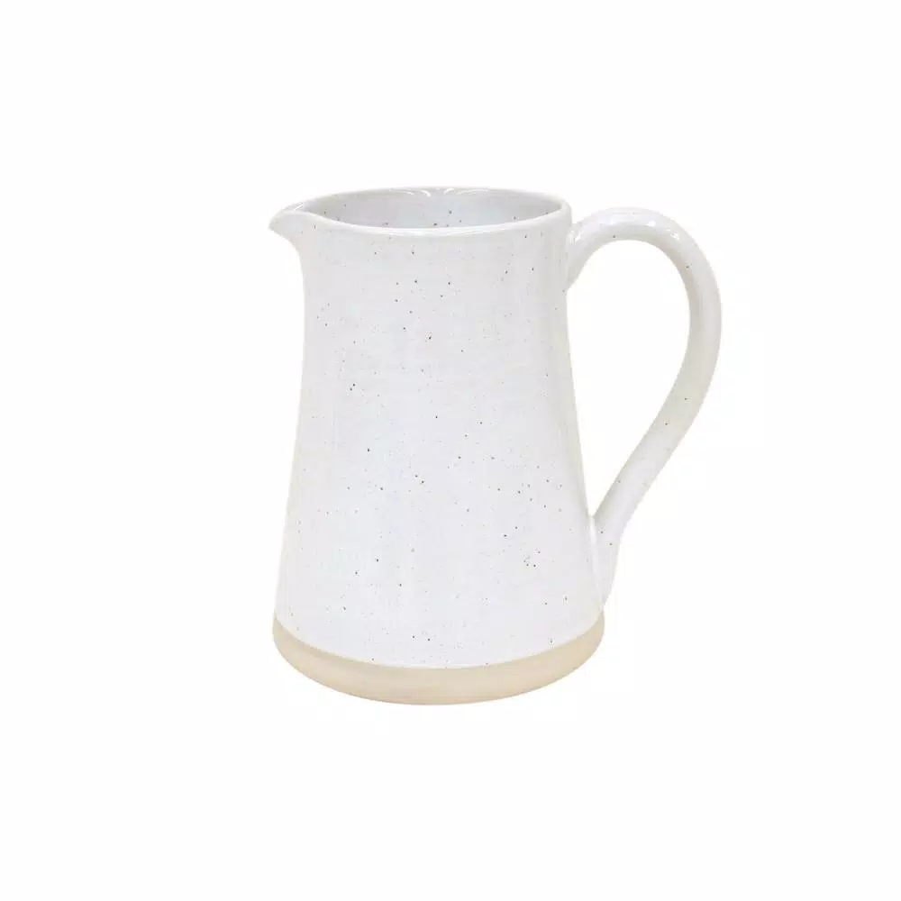 CASAFINA Fattoria 69 fl. oz. White Ceramic Stoneware Pitcher