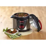 IMUSA 5 Qt. Electric Pressure Cooker, Silver and Red with Digital Display thumbnail 5
