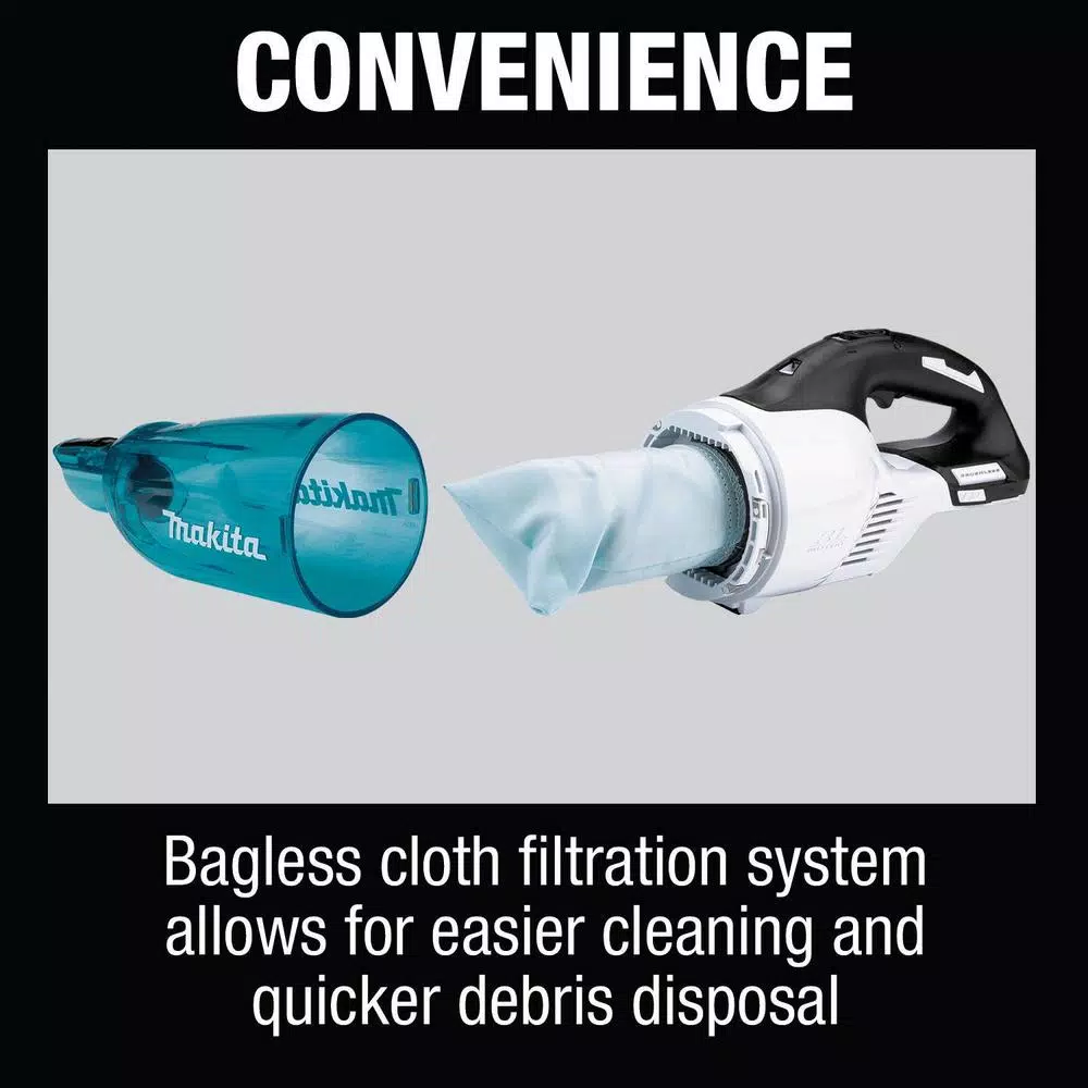Makita 18V LXT Brushless Cordless Vacuum, Tool-Only
