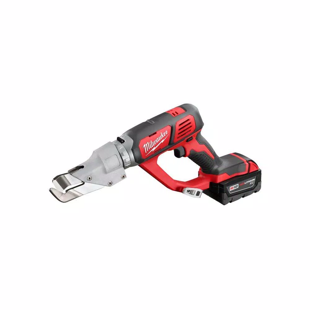 Milwaukee M18 18-Gauge Single Cut Metal Shear Kit with 4.0 Ah Battery and Charger