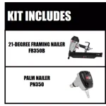 Porter-Cable FR350B 21-Degree 3-1/2 in. Full Round Framing Nailer with Bonus 0-Degree Mini Impact Palm Nailer Kit thumbnail 2