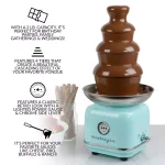 Nostalgia 4-Tier Aqua Chocolate Fountain with LED Power Gauge and Heated Stainless Steel Bowl thumbnail 2