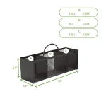 Mind Reader 3-Section Black Mesh Cutlery Holder & Silverware Organizer thumbnail 6