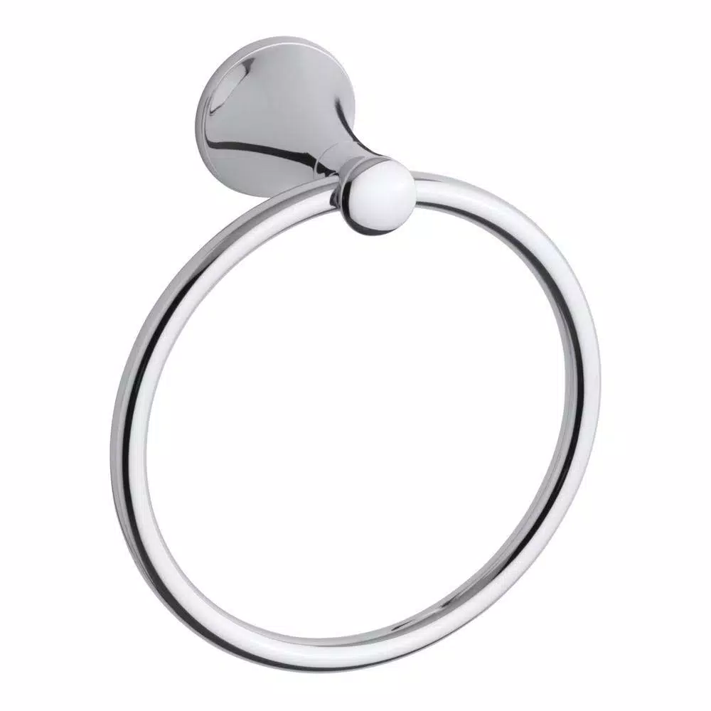 KOHLER Coralais 3-Piece Polished Chrome Bath Hardware Set: Towel Bar, Towel Ring & Toilet Paper Holder