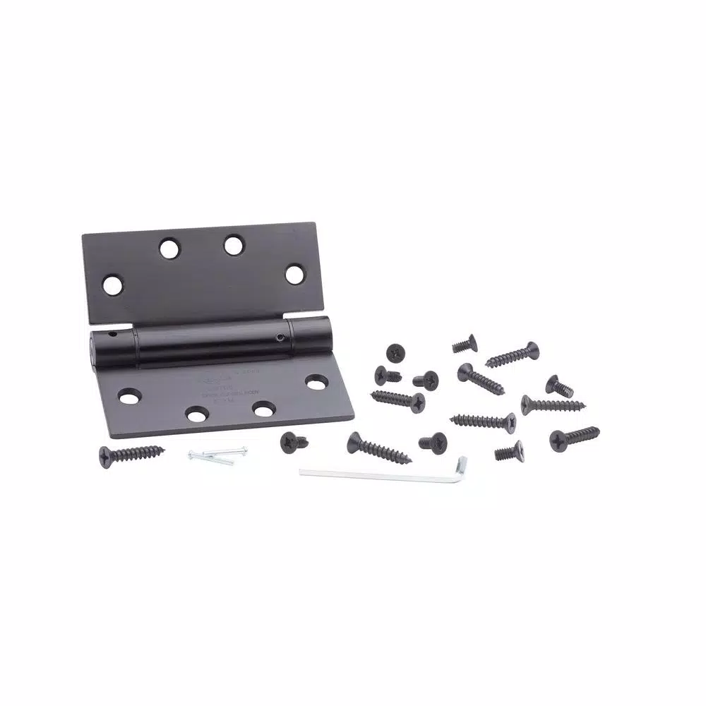 Global Door Controls 4.5 in. x 4.5 in. Oil Rubbed Bronze Steel Spring Hinge (Set of 3)