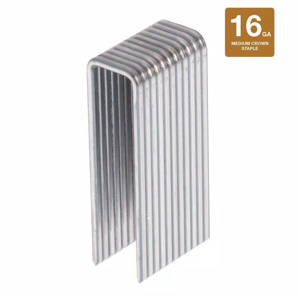 Grip-Rite 1-1/2 in. 16-Gauge 316 Stainless Steel Medium Crown Staples, 500-Pack