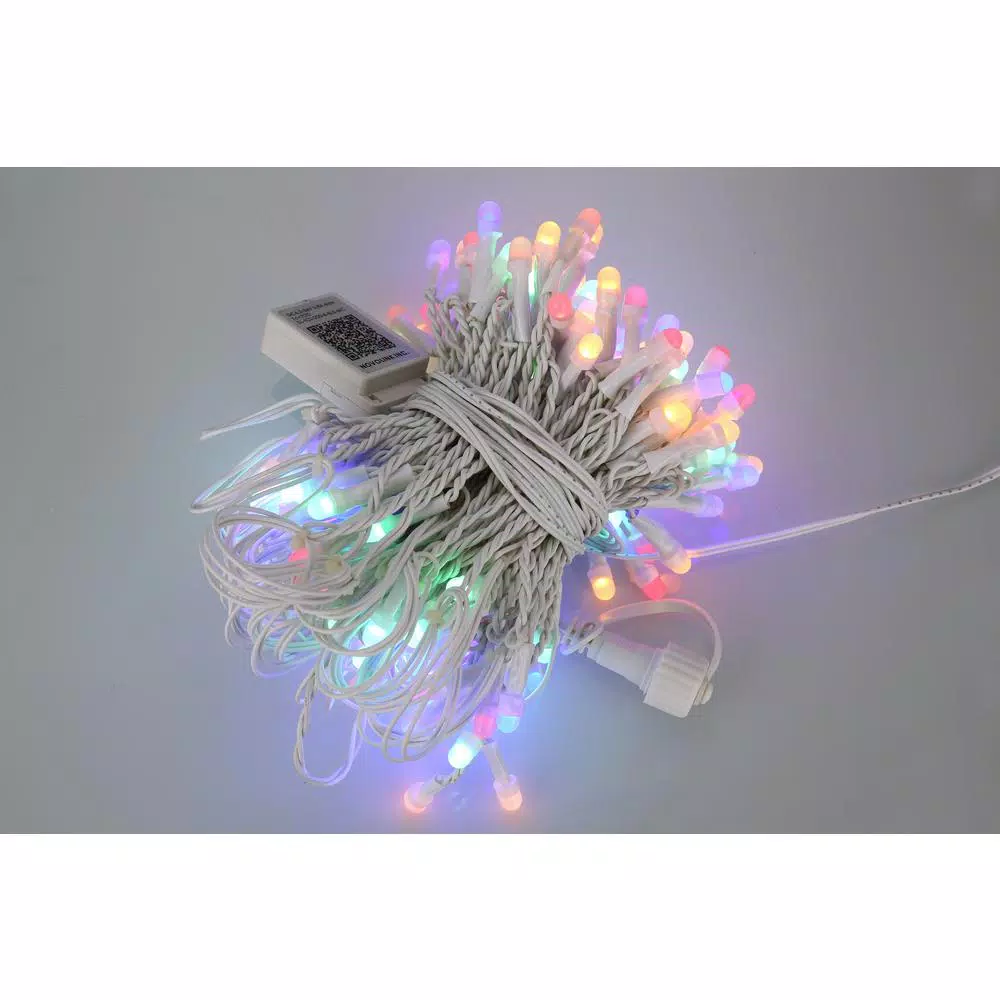 Novolink 200 LED Mini Globe Multi-Color Icicle String Lights with Wireless Smart App Control