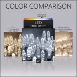 Wintergreen Lighting 48 in. x 72 in. 100-Light M5 LED Cool White Net Light Set thumbnail 5