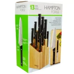 Hampton Forge 13-Piece Kitchen Knife Set with Stainless Steel Blades and Wood Block thumbnail 3