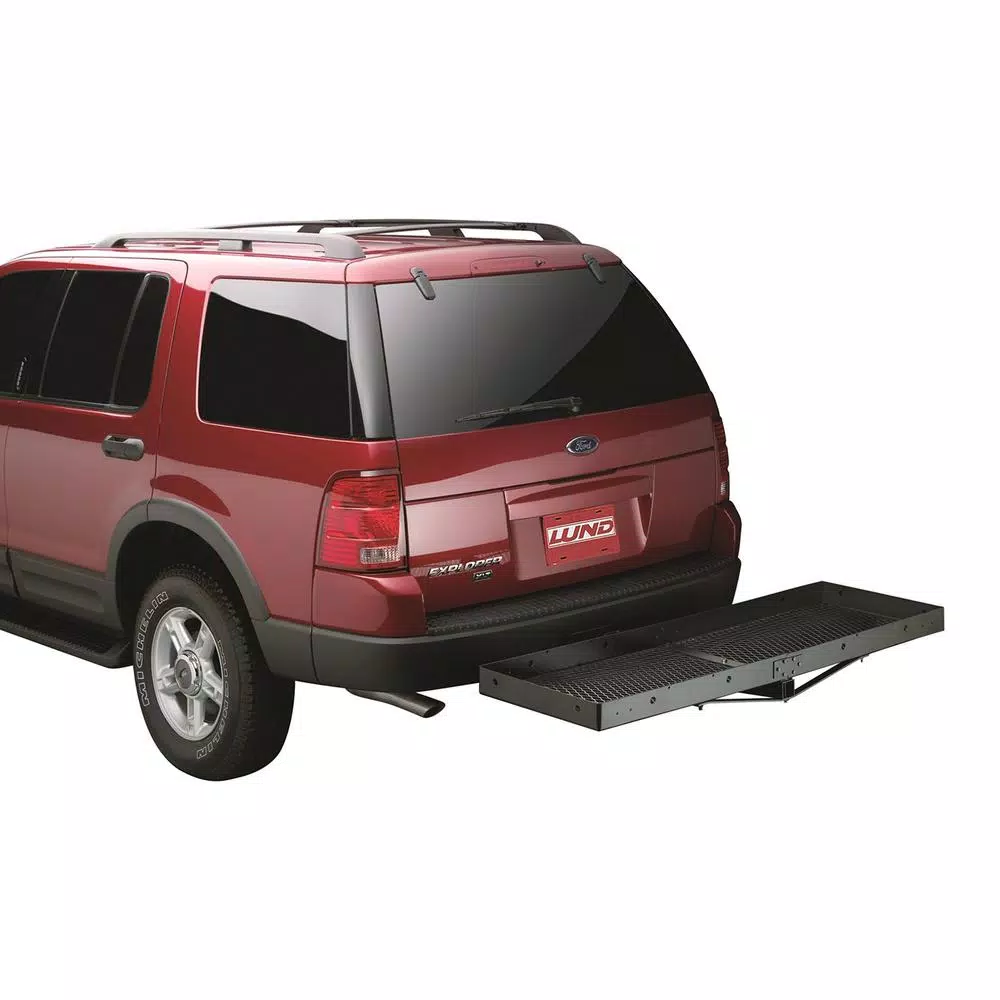 Lund 61 in. x 21 in. Steel High Mount Cargo Carrier for 2 in. Hitch Receiver, 500 lb. Capacity
