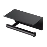 Gatco Latitude II Toilet Paper Holder with Shelf, Matte Black thumbnail 1