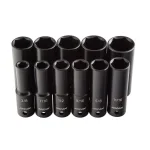 Arcan AS21211SD 1/2 in. Drive Deep SAE Impact Socket Set, 11-Piece thumbnail 1