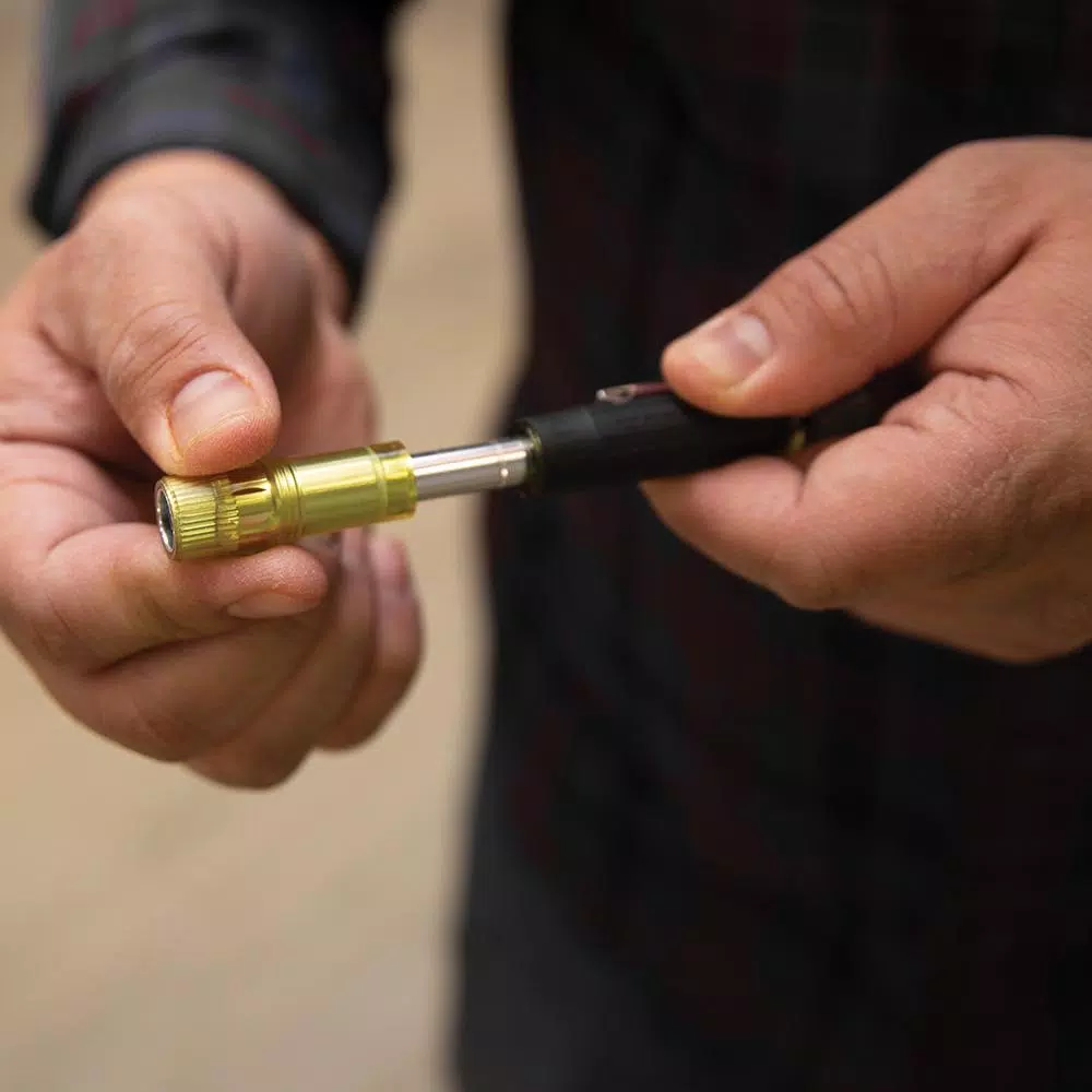 Klein Tools 3-in-1 HVAC Pocket Multibit Screwdriver with Concealable Tips and Schrader Bit