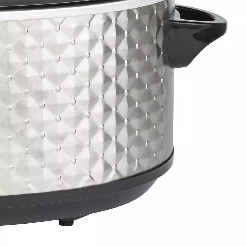 Brentwood Appliances 7 Qt. Stainless Steel Slow Cooker with Tempered Glass Lid
