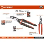 Crescent Z2 6 in. Slip Joint Pliers with Dipped Handles thumbnail 3