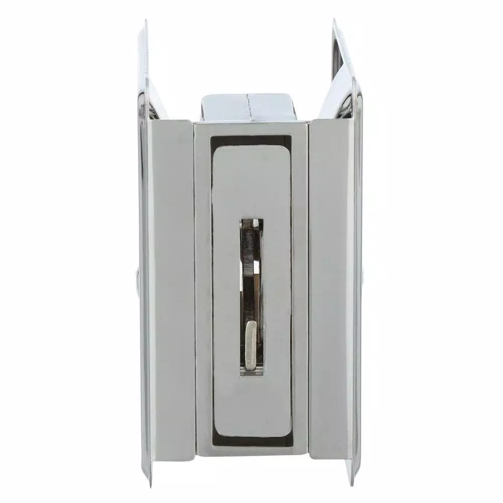 Prime-Line Polished Chrome Pocket Door Privacy Lock and Pull, Reversible Design