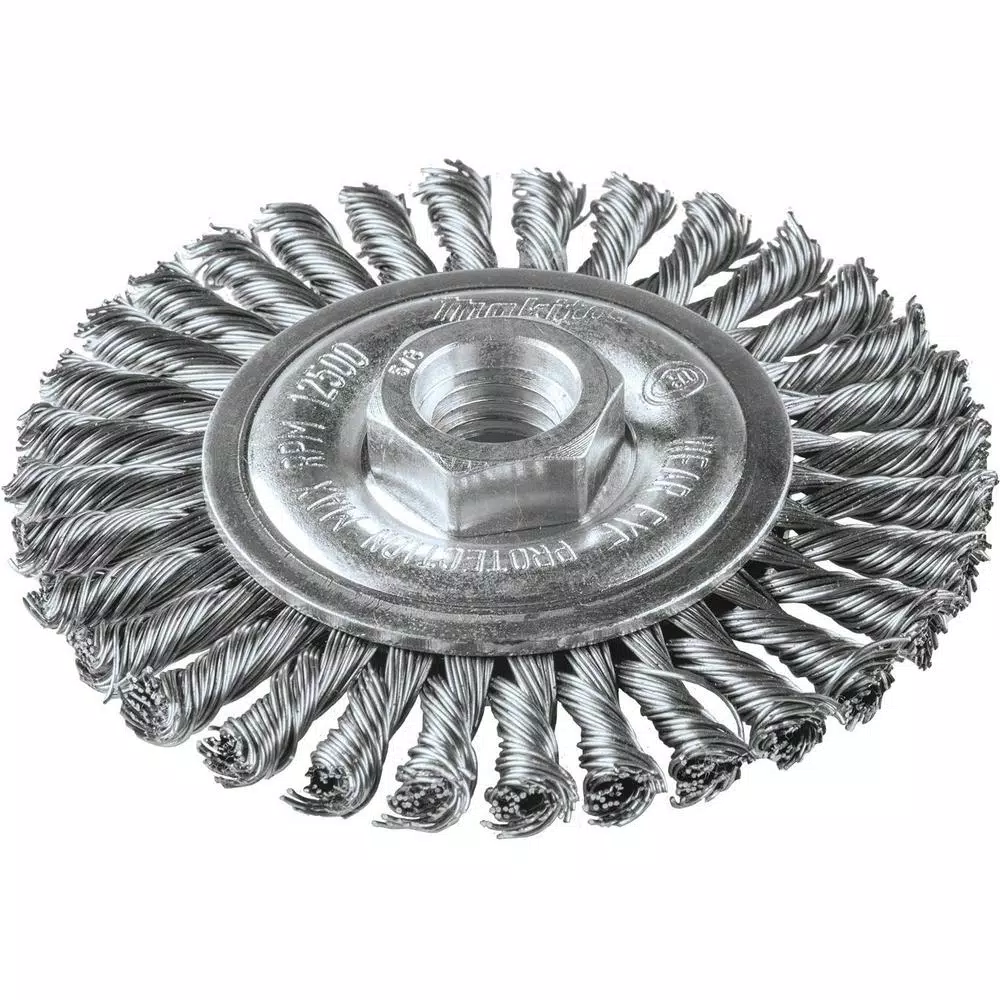 Makita 4 in. Stainless Steel Stringer Bead Twist Wire Wheel for Angle Grinders