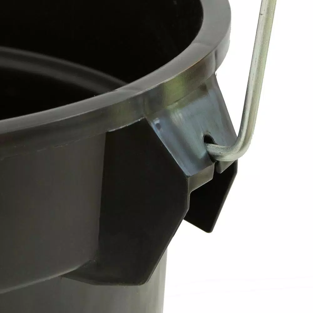 TAFCO PRODUCTS Tafco 3.5 Gal. Black Round Utility ECO Bucket, 14 Qt. Heavy-Duty Recycled Plastic Pail