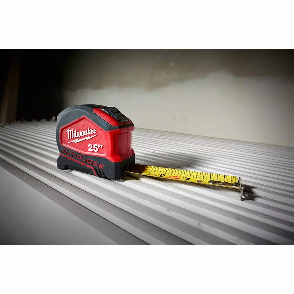 Milwaukee 25 ft. Compact Auto-Lock Tape Measure, 2-Pack