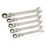 Husky 5-Piece Large Metric Flex Head Ratcheting Wrench Set, 16-21mm thumbnail 5