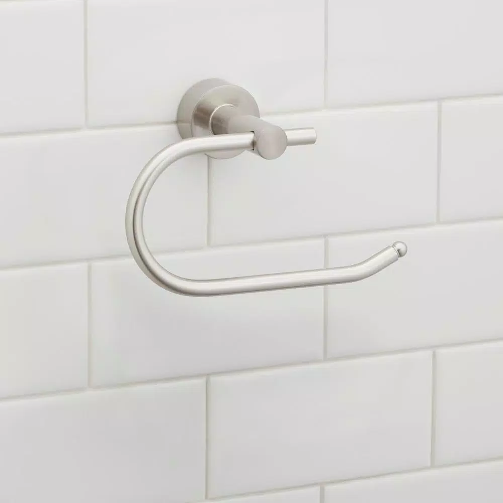 Glacier Bay Innburg Single Post Toilet Paper Holder, Brushed Nickel