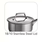 Tramontina Gourmet Prima 1.5 Qt. Stainless Steel Sauce Pan with Lid thumbnail 4