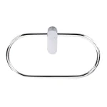 MODONA Oval Towel Ring, Polished Chrome Brass Hand Towel Holder thumbnail 2