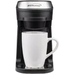 Brentwood Appliances TS-111BK Single Serve Coffee Maker with 12 oz. Porcelain Mug, Black thumbnail 2