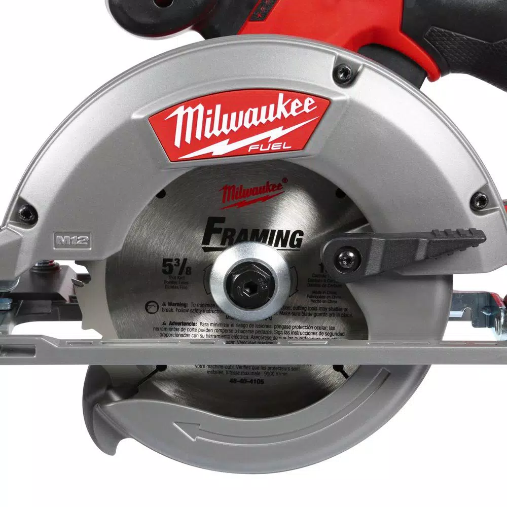 Milwaukee M12 FUEL 5-3/8 in. Brushless Cordless Circular Saw Kit with 4.0 Ah Battery and Charger